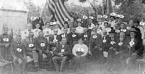 1911 Civil War Reunion - Numbered